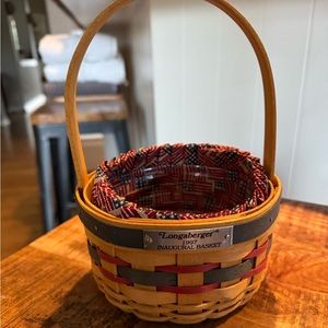 Vintage Longaberger special events 1997 Inaugural basket with protector & liner